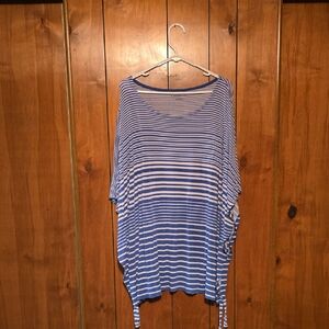 Croft & Barrow Blue and White Striped Tunic